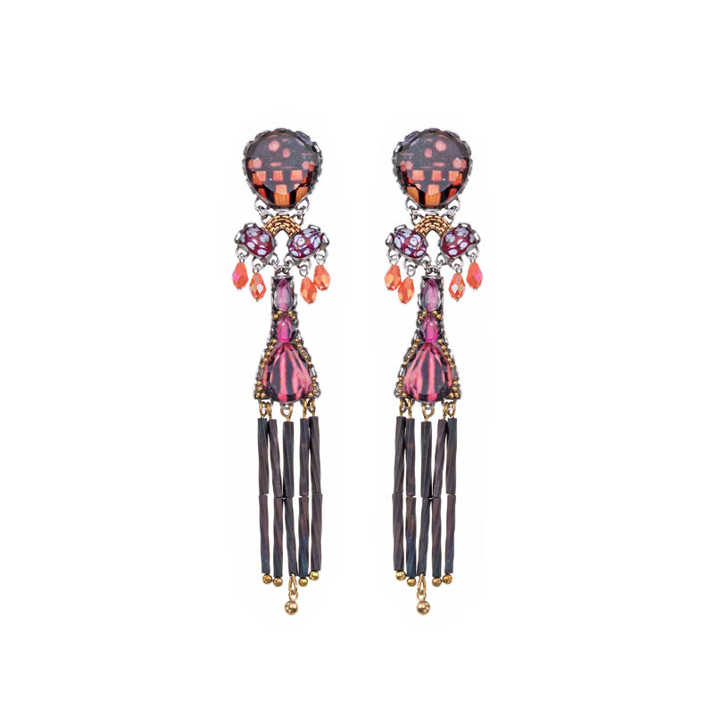 Rosy Clay Set, Traffelle Earrings