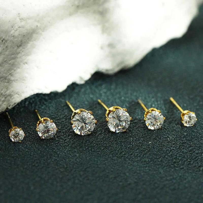 Reign Gold & Zirconia Stud Set