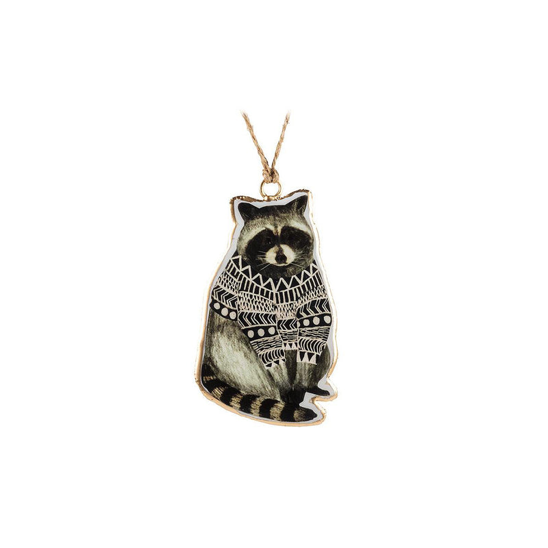Raccoon in Sweater Ornament