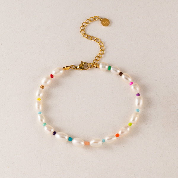 Rainbow Pearl Bracelet