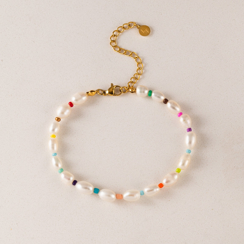 Rainbow Pearl Bracelet