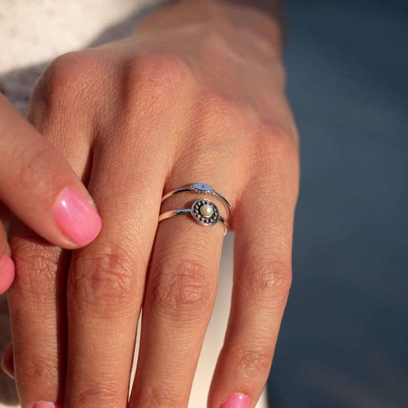 Silver Evil Eye Ring