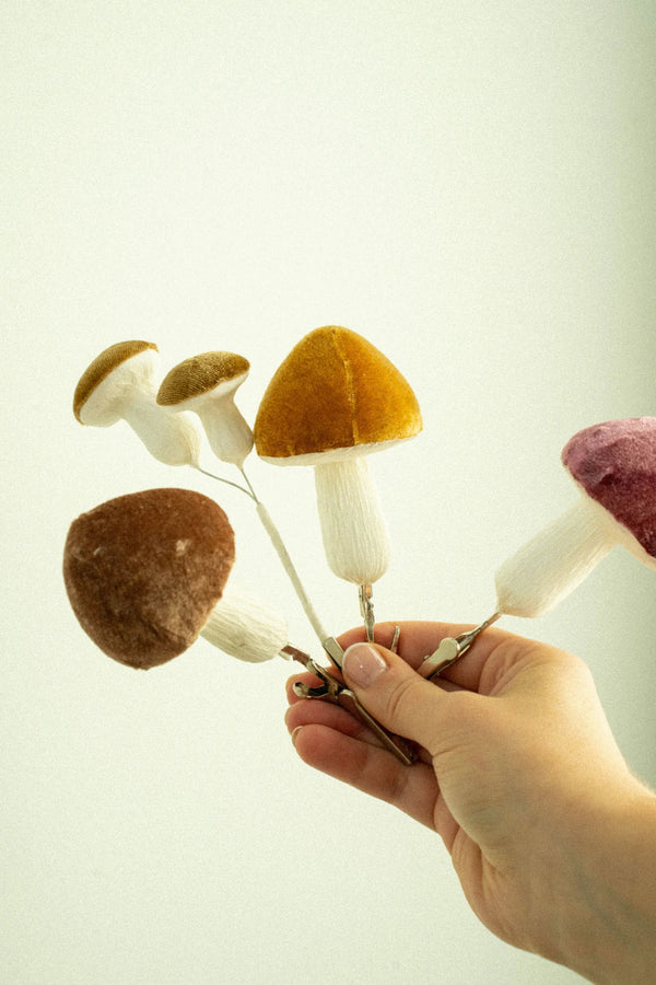 Mini Mushroom Ornament Clip