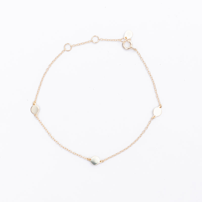 Flat Polka Dot Circle Bracelet