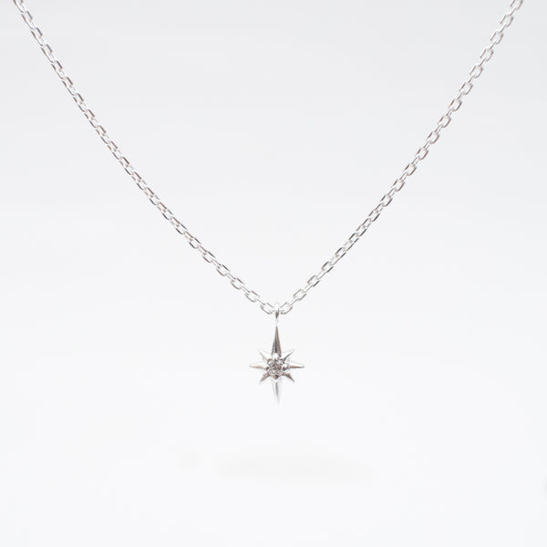Tiny Silver North Star Necklace