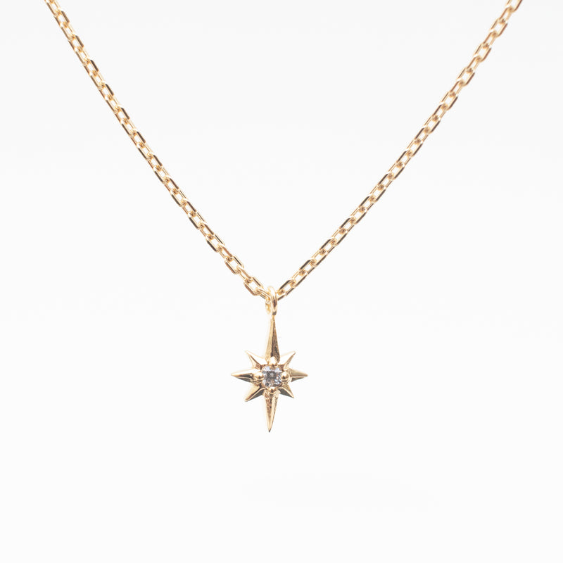 Tiny Gold Vermeil North Star Necklace