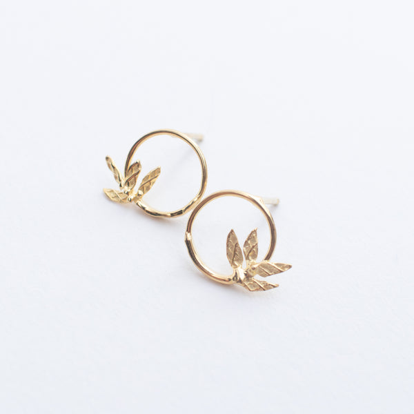 Gold Wreath Studs