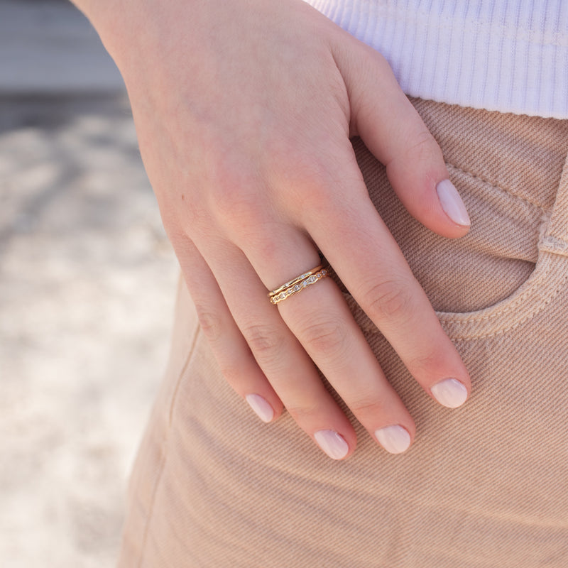 Gold Vermeil Multi CZ Stone Ring