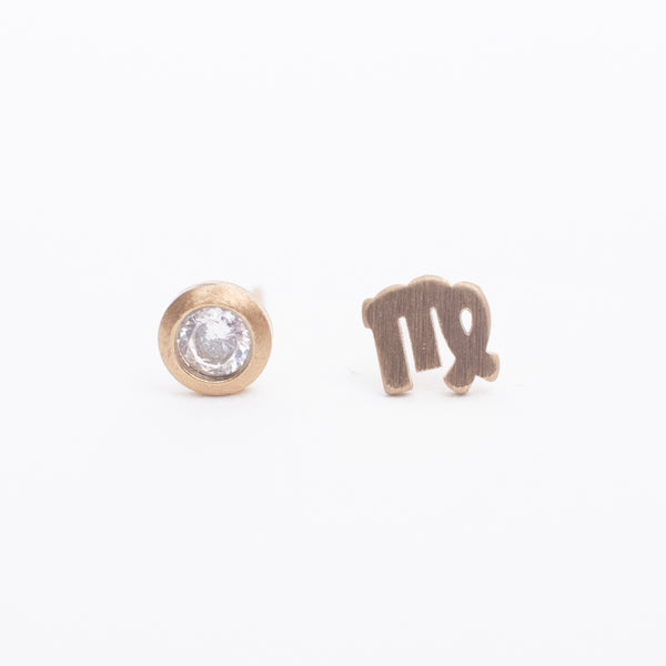 Virgo Zodiac Studs