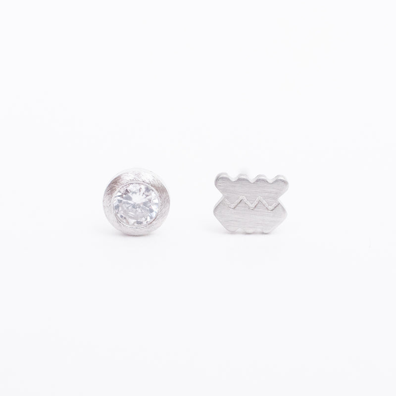 Aquarius Zodiac Studs