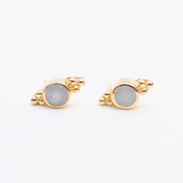 Gold Vermeil & Aquamarine Jawan Studs