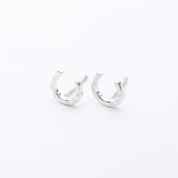 Small Silver Horseshoe Studs