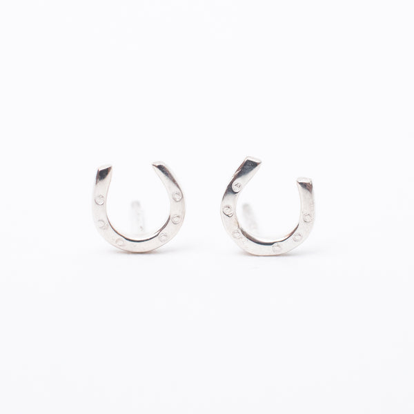 Small Silver Horseshoe Studs