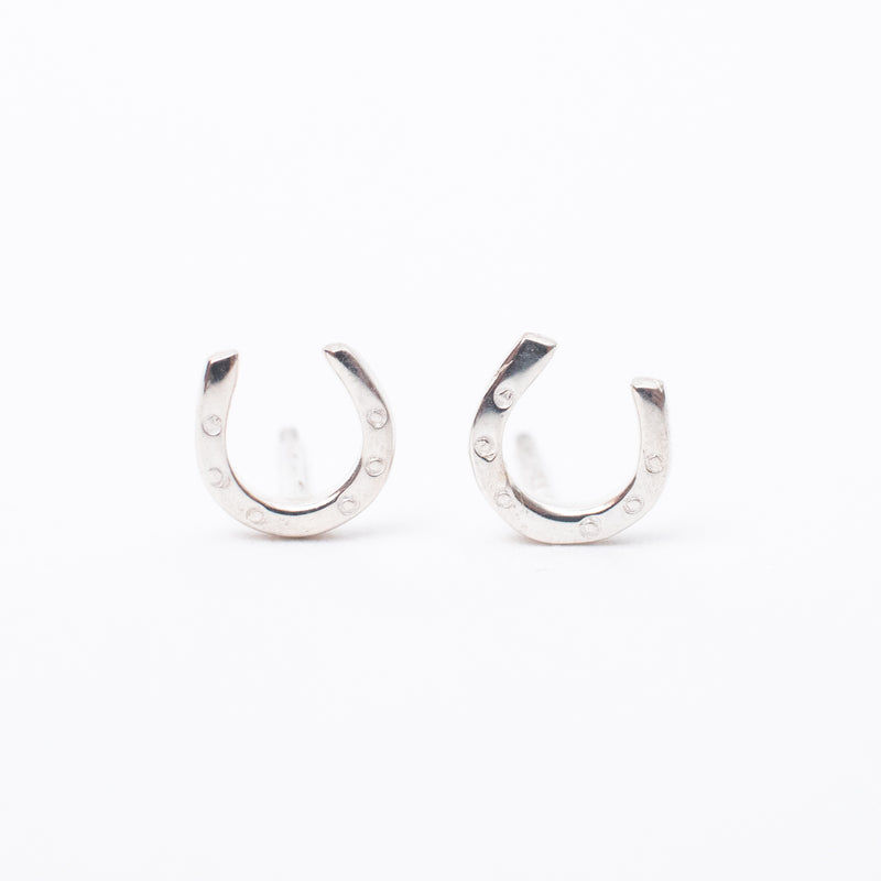 Small Silver Horseshoe Studs