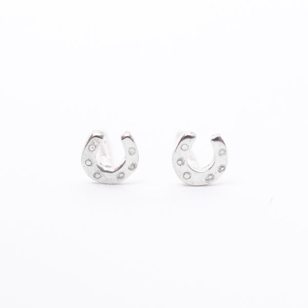 Extra Small Silver Horseshoe Studs