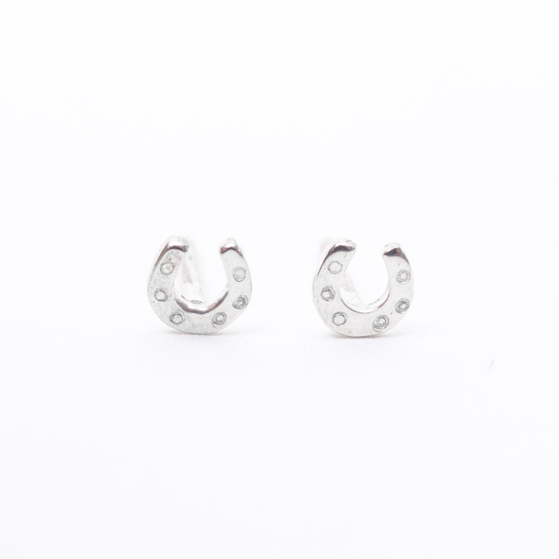 Extra Small Silver Horseshoe Studs