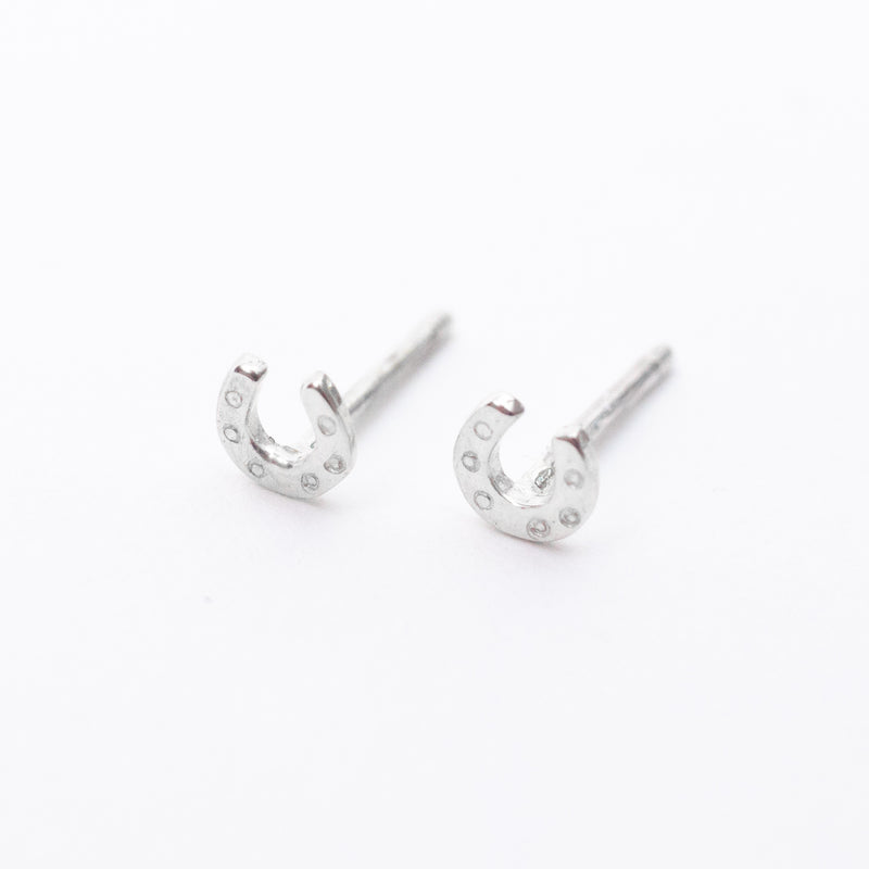 Extra Small Silver Horseshoe Studs