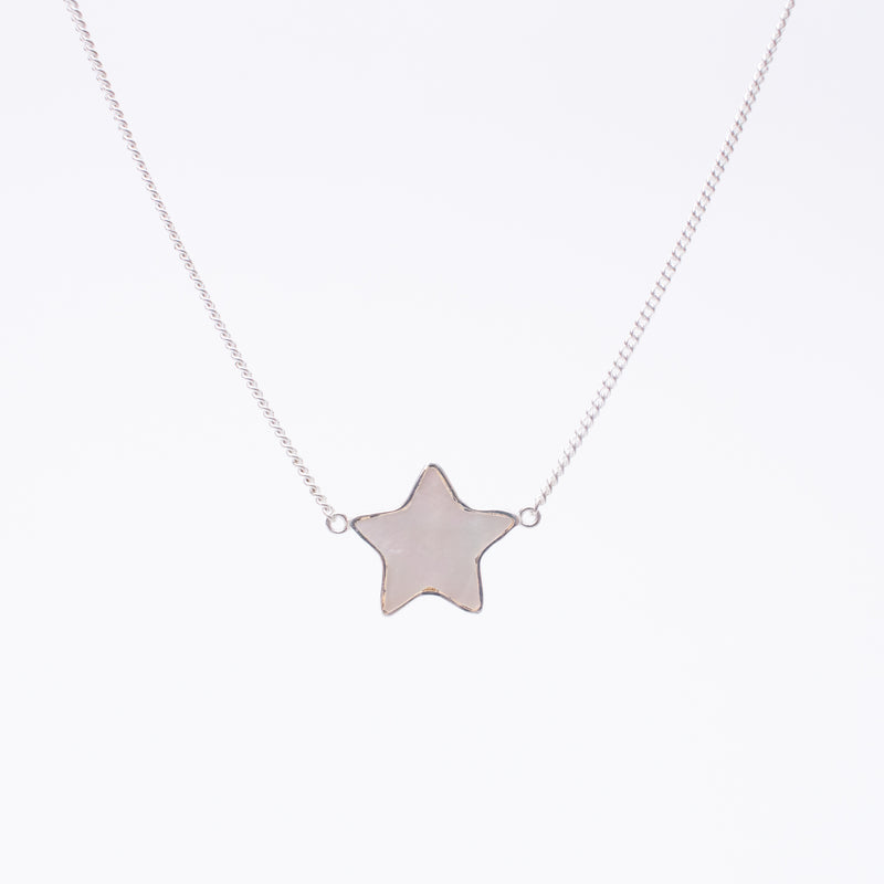 Silver & Mother of Pearl Star Necklace