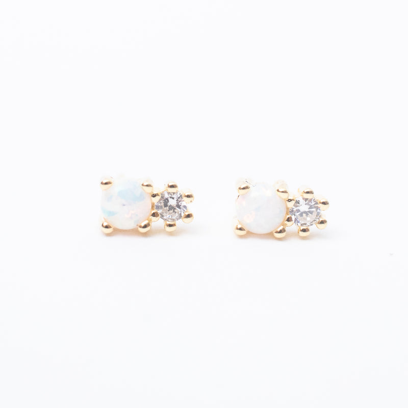 Opal & Cubic Studs