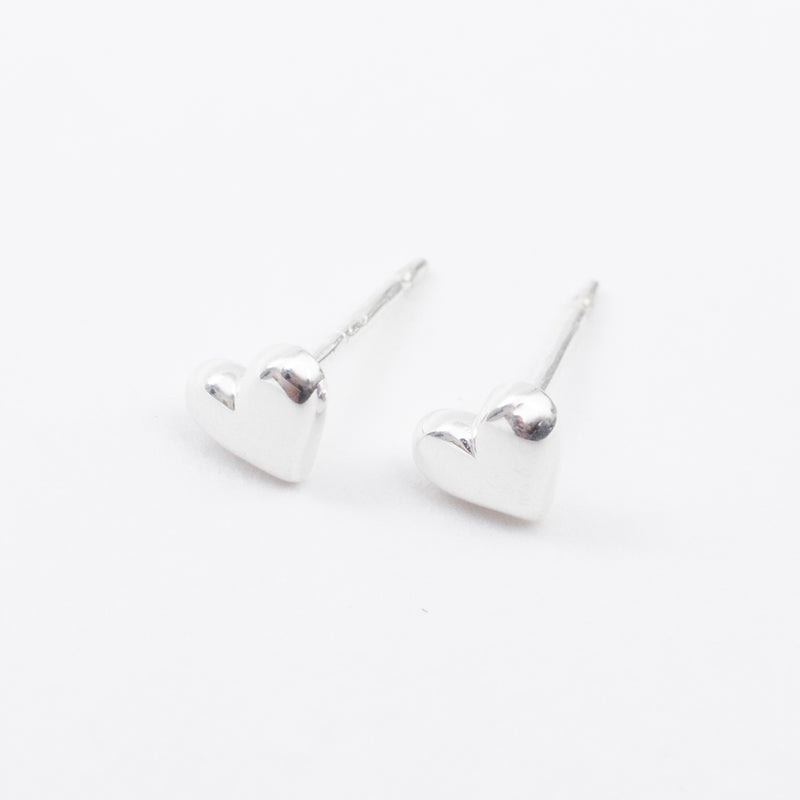 Small Cutout Silver Heart Studs