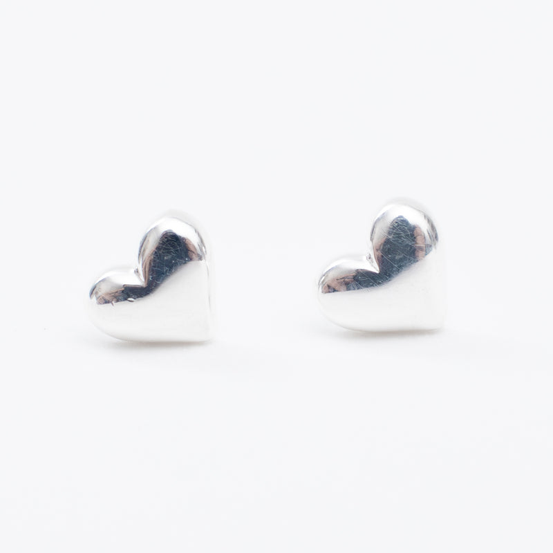 Small Cutout Silver Heart Studs