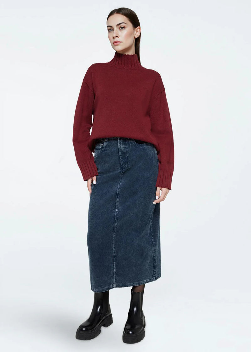 Siara Corduroy Midi Skirt