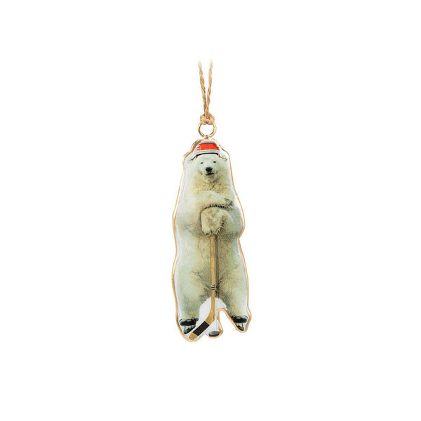 Skating Polar Bear Ornament