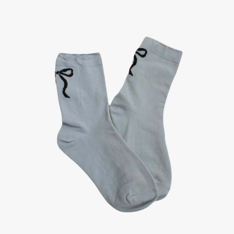 Holiday Ribbon Bow Socks