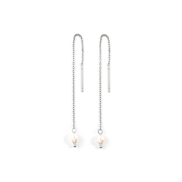 Adella Silver Pull Through Earrings