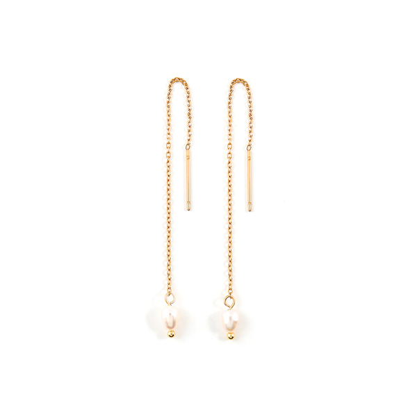 Adella Gold Pull Through Earrings