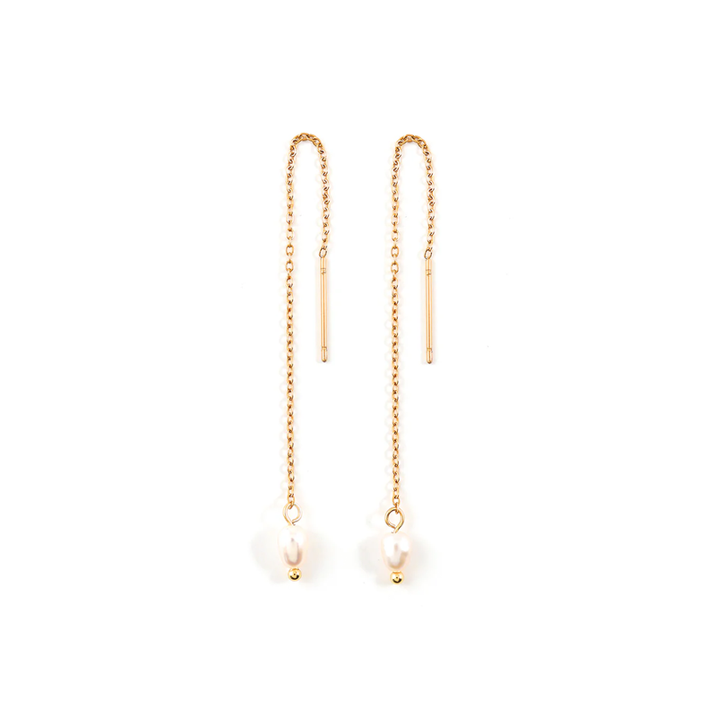 Adella Gold Pull Through Earrings