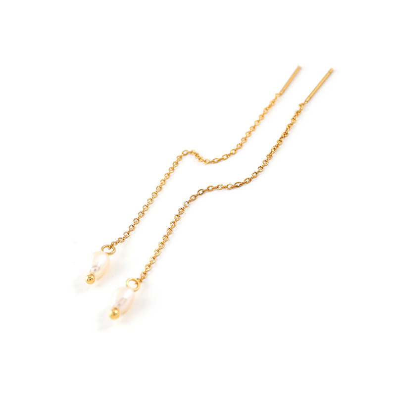 Adella Gold Pull Through Earrings