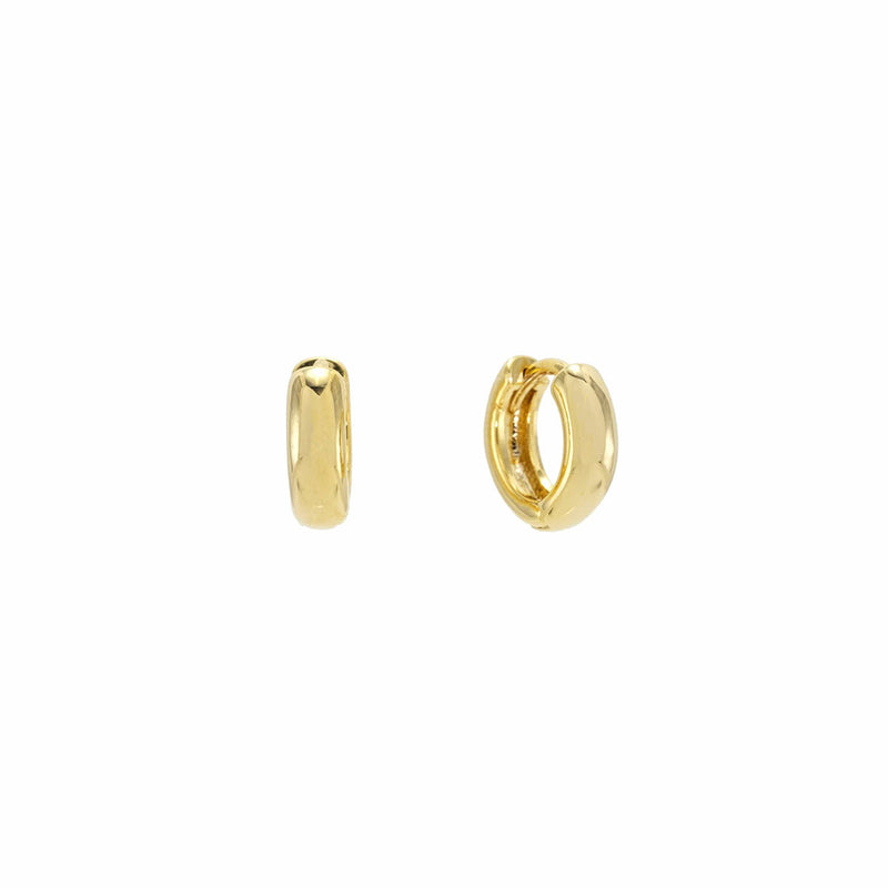Gold Bea Huggie Hoop Earrings