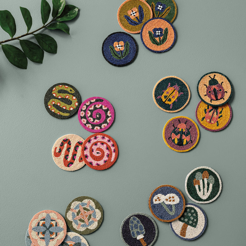 Beaded Coasters Set