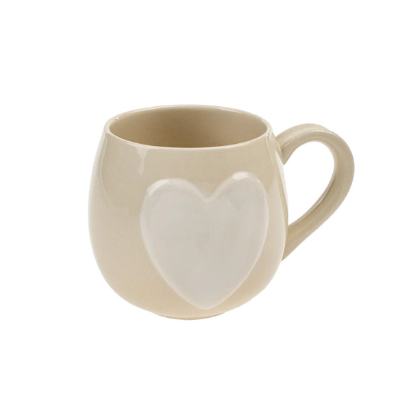 Big Cream Heart Mug