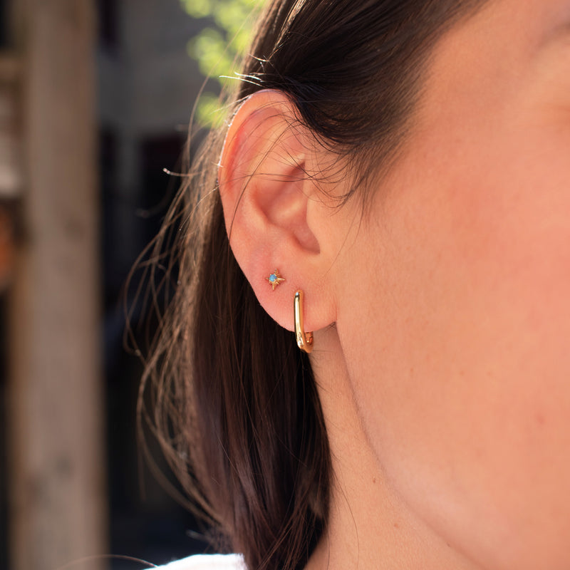 Gold Vermeil Mini Starburst Opal Studs
