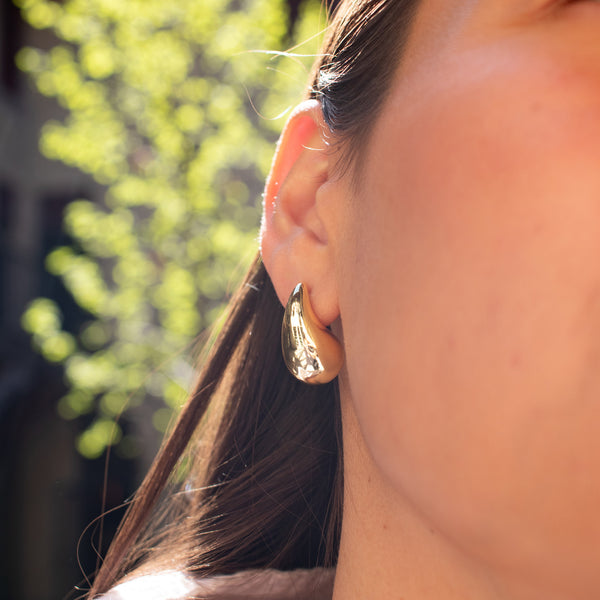 Puff Teardrop Earrings