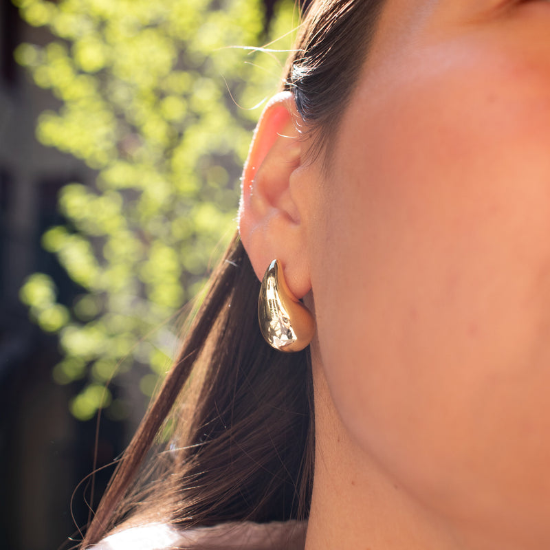Puff Teardrop Earrings