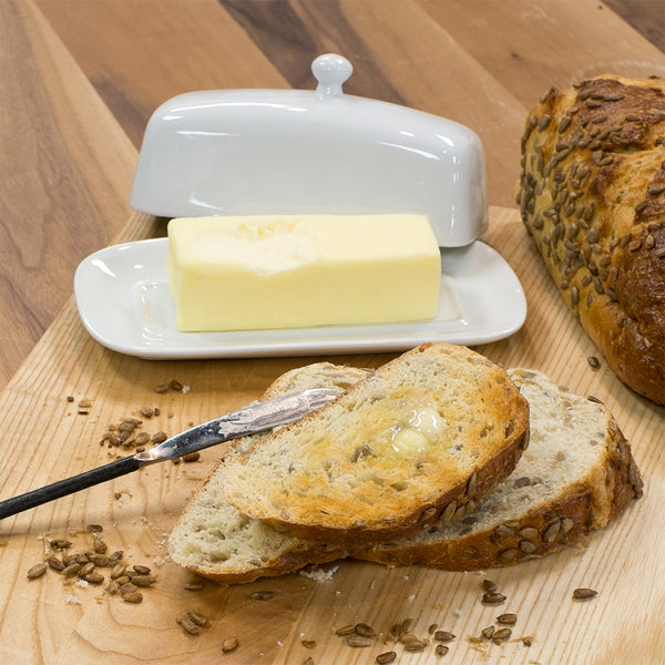 Rectangular White Butter Dish