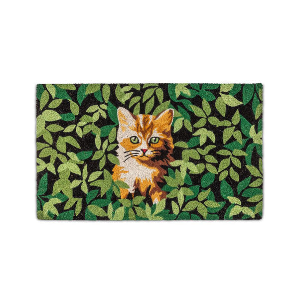Kitten in Greenery Doormat
