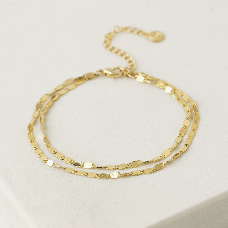 Gold Plated Cleo Double Bracelet