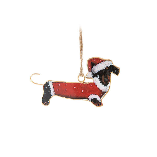 Festive Dachsund Ornament