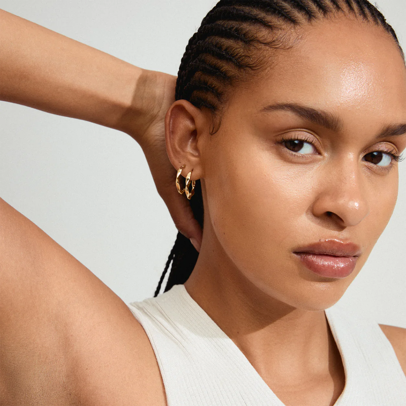 Dawn Gold Plated Hoops