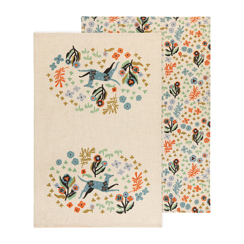 Cotton & Linen Blend Dishtowels - Set of Two