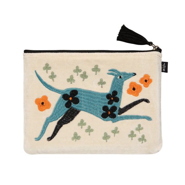 Embroidered Flat Pouch
