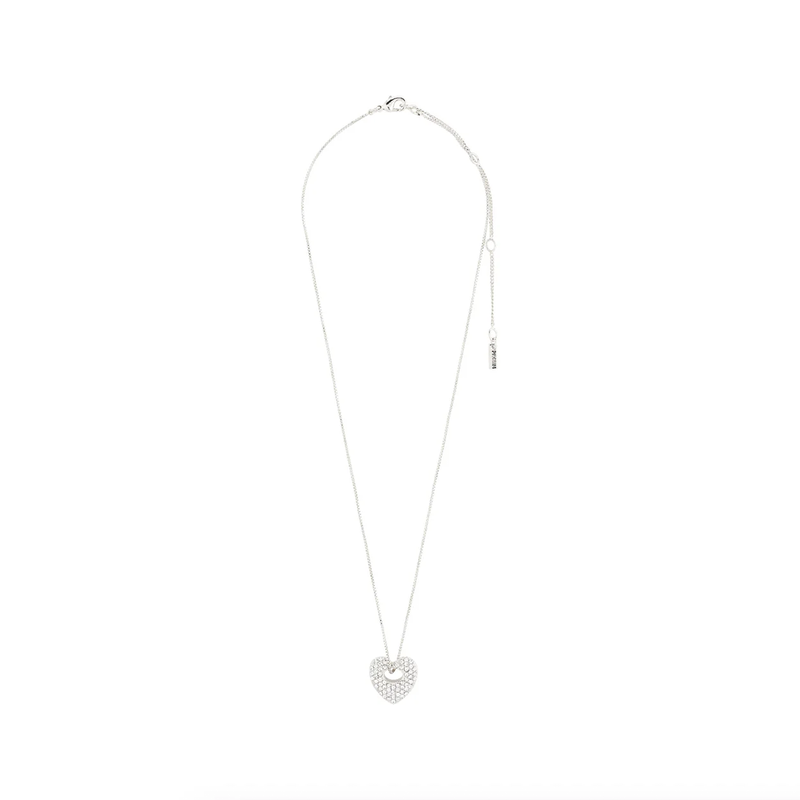 Dune Silver Plated Heart Necklace