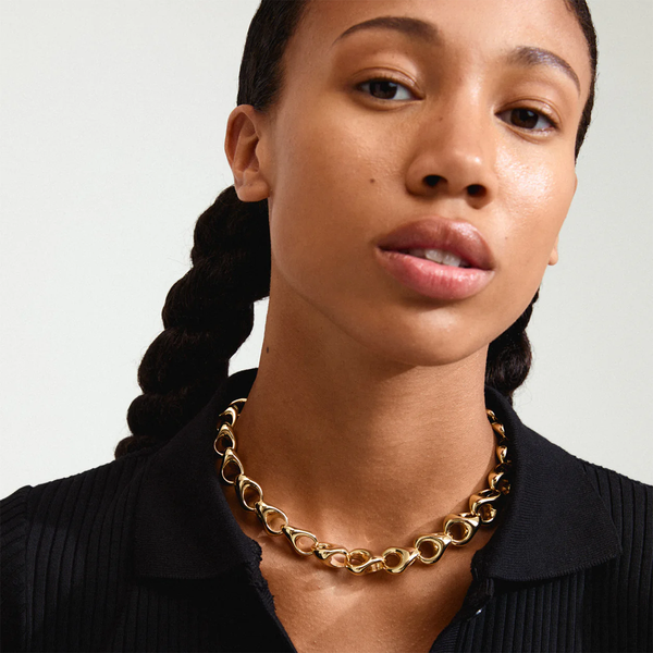 Dune Gold Plated Chunky Chain Necklace