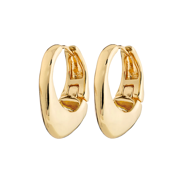 Dune Chunky Gold Plated Hoops