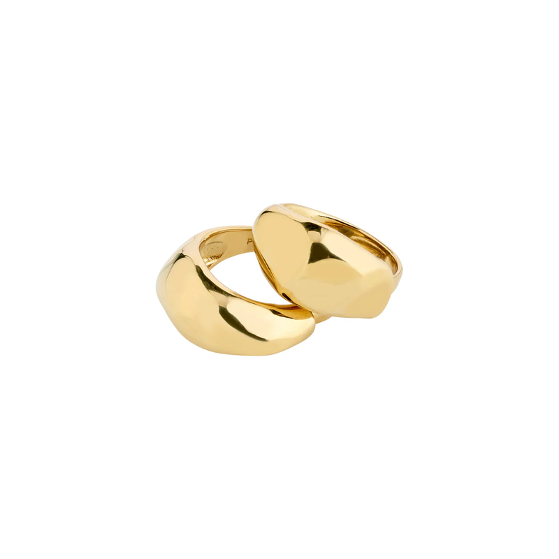 Dune Gold Plated Ring Set