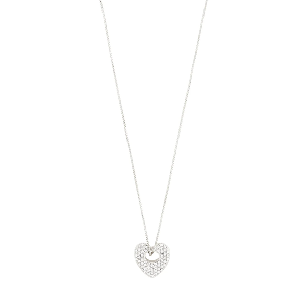 Dune Silver Plated Heart Necklace